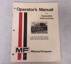 Massey Ferguson Corn Head Operator&#39;s Manual MF24 MF33 MF34 MF43 MF44 MF63 MF64 - £10.16 GBP