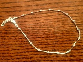 Beads on Square Snake Chain -- Anklet -- Sterling Silver - Made In Italy  [TG] - £16.95 GBP+