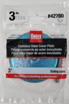 Oatey 3-in Stainless Steel Round Stainless Steel Cover Plate 42780 Clean... - £5.60 GBP