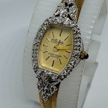 VTG Dufonte Lucien Piccard Quartz Watch Women Diamond Bezel Gold Tone Ne... - £109.91 GBP