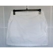 Dockers White Tennis Skort Mini Skirt Women's Size 14P Zipper Cotton Str... - $15.79