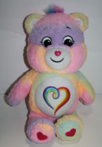 Care Bears Togetherness Bear 14" Rainbow Pastel Plush Soft Toy Stuffed H... - $10.40