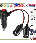 Compact Universal 12V Splitter Adapter with Dual Outputs for Travel Conv... - $21.25 CAD