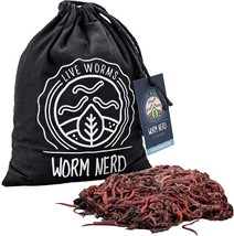 Worm Nerd Red Wiggler Live Composting Worms, 100 Pack, For - $37.96