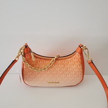 Michael Kors Cora Medium Zip Pouchette Crossbody Handbag MK Logo Poppy O... - $116.08