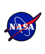 NASA VECTOR SPACESUIT LOGO EMBROIDERED IRON ON PATCH 3&quot; X 3&quot; BLUE WHITE ... - £5.27 GBP