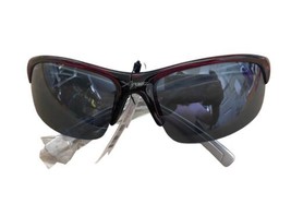 Xsportz Mens Red Sport Shades Semi Rimless Running Jogging Plastic sunglasses  - £9.99 GBP