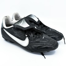 Nike Boy&#39;s Youth Kids Phantom Black &amp; Gray Soccer Cleats Size 6Y - $14.84