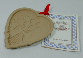 Brown Bag Cookie Art Cookie Shortbread Mold Valentine&#39;s Day Heart Flowers 1989 - £7.47 GBP