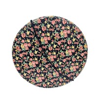 1940s-50s XL vintage wallpaper hat box Pink Flowers on Black  18&quot; x 7&quot; W... - $123.70