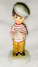 Vintage Gorham Moppets 1973 Fran Mar Little Boy with Posies Porcelain Fi... - £8.98 GBP