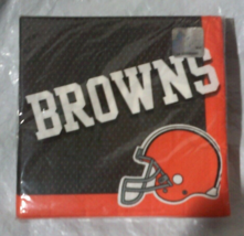 NFL Cleveland Browns Sports 6.5&quot; by 6.5&quot; Banquet Party Paper Luncheon Napkins - £11.98 GBP