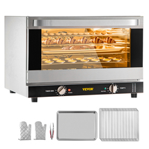 VEVOR Commercial Convection Oven, 47L/43Qt, 1600W 4-Tier Toaster, Glass ... - $404.99