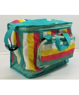N) Multicolor Cooler Picnic Beach Hiking Camping Lunch Bag 12 x 7 - £10.11 GBP