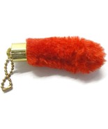 Rabbit Foot Key Ring Red Gold Tone Keychain FOB - £9.73 GBP