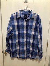Chaps Easy Care Mens SZ Large Plaid Long Sleeve Button Front Shirt - $8.90