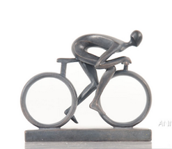 Minimalist Resin Cyclist Statue For Modern Home Decor - $54.95