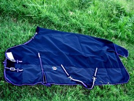 1200D Turnout Waterproof Rain Horse SHEET Light Winter Blanket Black 307 - $68.99+