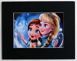 11x9 Disney&#39;s Frozen Anna and Elsa Framed Movie Print Bedroom Wall Hanging - £19.86 GBP