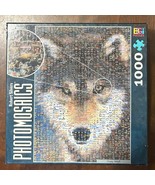 Robert Silvers PHOTOMOSAICS Grey Wolf 1000 pc 27&quot; x  20&quot; Puzzle Compete ... - $14.99 CAD