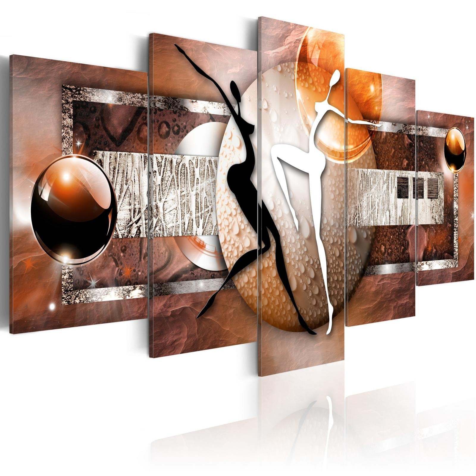 Tiptophomedecor Glamour Canvas Wall Art - Dance Of Elements: Earth - Stretched & - £71.93 GBP - £111.90 GBP