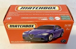 New Mattel HFV44 Matchbox Power Grabs 2016 Alfa Romeo Giulia 26/100 Die-Cast Car - £6.73 GBP