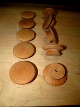 10 PIECES NEW UNFINISHED BEECH 2&quot; ROUND WOOD CABINET KNOBS / PULLS K4 - $257.30 MXN
