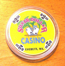 (1) $2.50 Silver Dollar Casino Chip - 2005 - Everett, Washington - £6.25 GBP