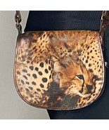 Baby Cheetah Leather Bag Cross Body Leopard Print Bag Cheetah Leopard Me... - £276.82 GBP