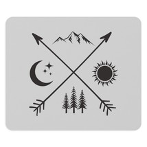 Personalized Mouse Pad with Nature Symbol Print for Outdoor Enthusiasts: Mountai - £13.99 GBP