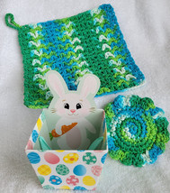 Bunny Emerald Energy Dishcloth and Sunflower Scrubby Gift Set - £7.99 GBP