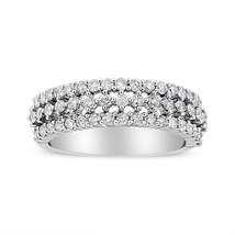 Stunning 14k White Gold Cttw Prong Set Round Diamond Split Shank Band Ring - £1,083.46 GBP