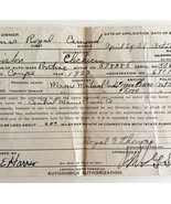 Central Maine Power 1937 Automobile Authorization Certificate Pontiac DW... - $659.99 MXN