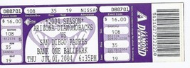 2004 San Diego Padres @ Arizona Diamondbacks Full Unused ticket July 1st - £7.67 GBP