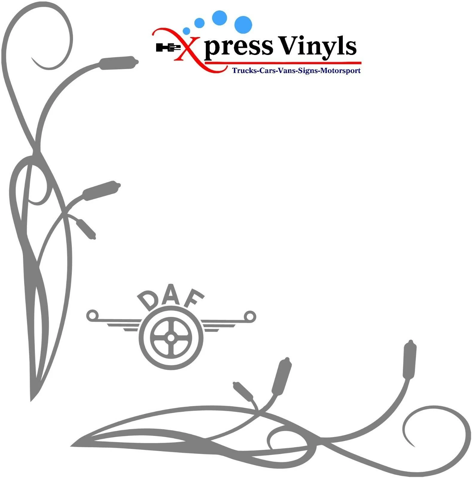 For DAF window decals x 2. truck stickers graphics XF CF LF - $56.19 CAD