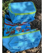 3 Trader Joe&#39;s 2 Mini Tote &amp; 1 Washington DC Shopping Bag TEAL BLUE GREE... - $26.55