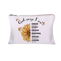 God Says I Am Cosmetic Bag Bible Verse Makeup Bag Positive Message Inspirational - £25.76 GBP