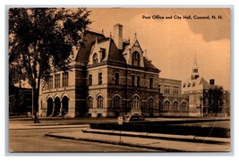 Post Office and City Hall Concord New Hampshire NH DB Postcard T21 - £1.54 GBP