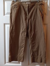 J Jill Capri Pants Women Size 10 Brown - £10.18 GBP