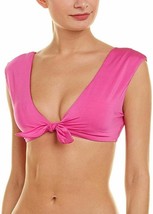 Trina Turk Women&#39;s Size 12 Getaway Cap Sleeve Tie Bikini Top Shocking Pi... - $31.50