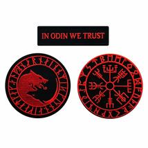 in Odin We Trust Úlfhédnar Wolf Viking Compass Vegvisir Patch [3pc Bundle-Hook F - £11.91 GBP
