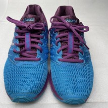 Asics Gel Quantum 180 2 T6G7N Blue Purple Running Shoes Lace Up Womens Size 8.5 - £26.74 GBP
