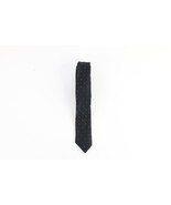 Vintage 40s Bespoke Brocade Silk Cross Geometric Neck Tie Wedding Black USA - $929.56 MXN