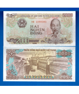 Vietnam 2000 Dong Banknote World Paper Money UNC Currency Bill Note Auth... - $180.56 MXN