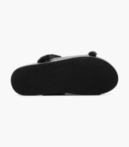 Stacy Adams Monty Slide Sandal Crocodile Print Faux Fur Black 25560-001 image 3