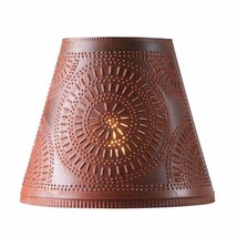 Fireside Lamp Shade with Chisel in Rusty Tin - 14 inch - $72.00