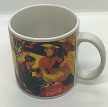 Coca Cola Coffee Mug Cup Picnic Scene Stoneware Sakura  - €8,44 EUR
