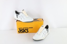 NOS Vintage 90s Asics Mens 11.5 Spell Out Outrage Sneakers Shoes White Charcoal - £152.44 GBP