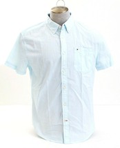 Tommy Hilfiger Blue Custom Fit Short Sleeve Button Front Shirt Men&#39;s NWT - £55.35 GBP