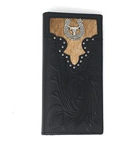 Premium Genuine Leather Texas Longhorn Cowhide Men&#39;s Bifold Wallet in 2 Colors - £20.71 GBP